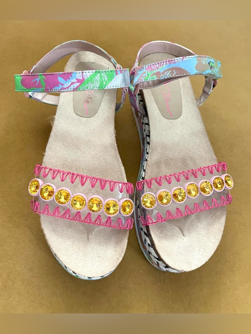 Betsey Johnson Womens Tovaa Floral Flatform Sandals US 10 - Picture 3 of 12